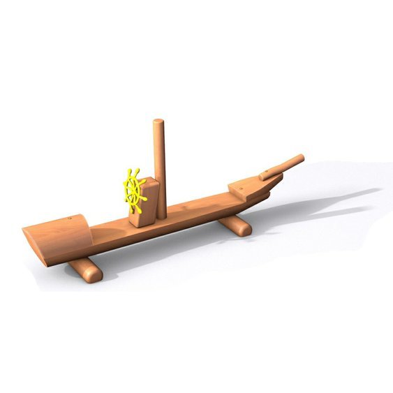 hravá lavička loď z akátu
