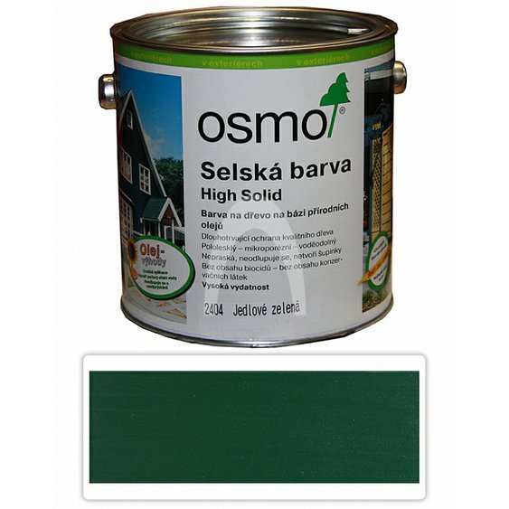 Ochranná olejová lazura OSMO -729 Jedlová zeleň