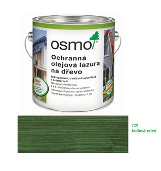 Ochranná olejová lazura OSMO ( 729 jedlová zeleň)  0,75 L