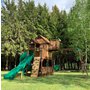Dětské hřiště Skyfort s tobogánem z cedrového dřeva s houpačkam - 03