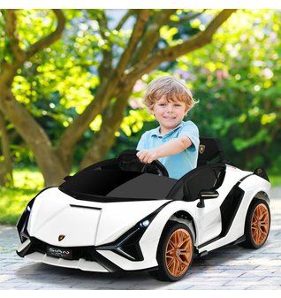 Dětské elektrické auto Lamborghini s dálkovým ovládáním  - Bílé